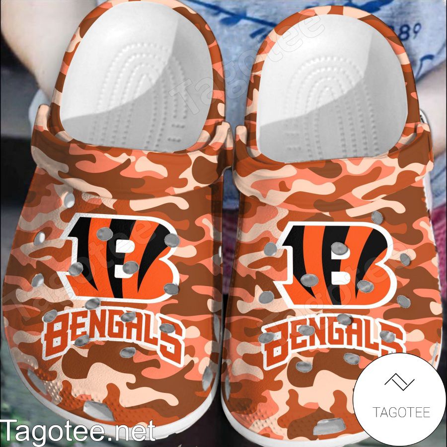 Cincinnati Bengals Camouflage Crocs Clogs