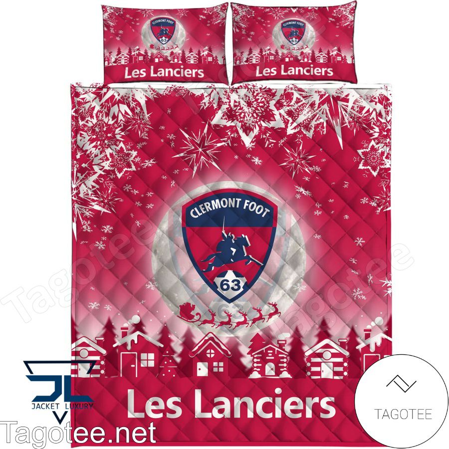 Clermont Foot 63 Les Lanciers Christmas Bedding Set a