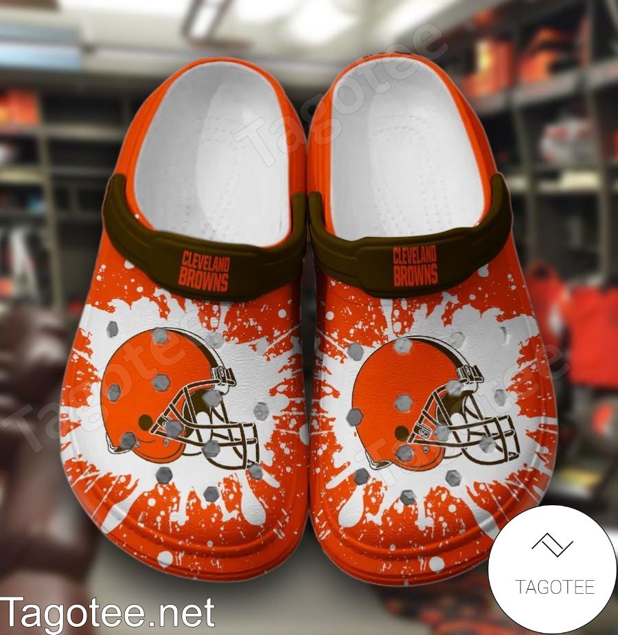 Cleveland Browns Logo Color Splash Crocs Clogs