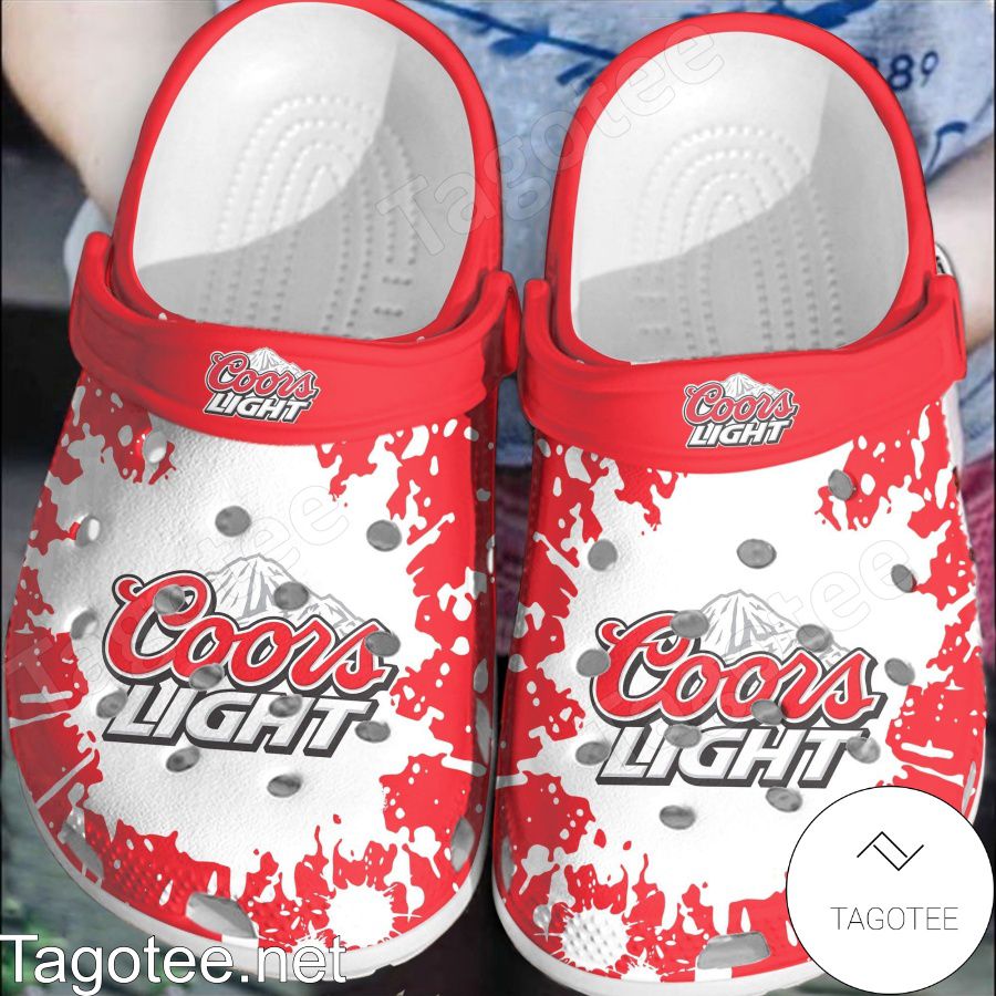 Coors Light Logo Color Splash Crocs Clogs