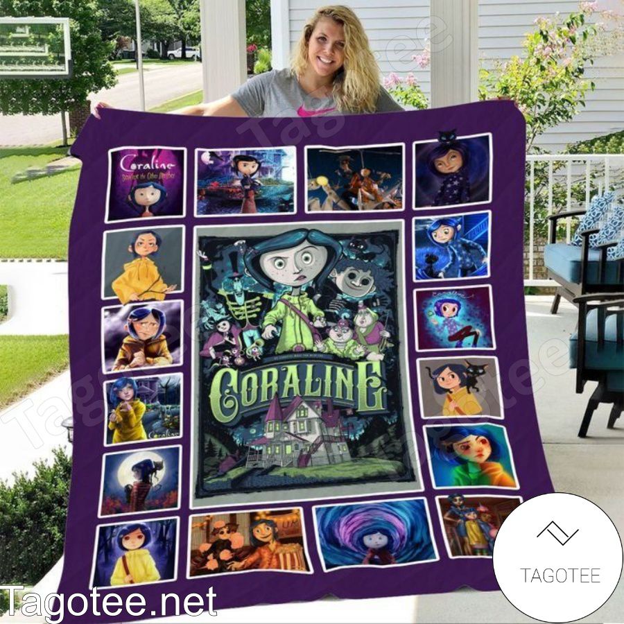 Coraline Horror Cartoon Blanket Quilt a