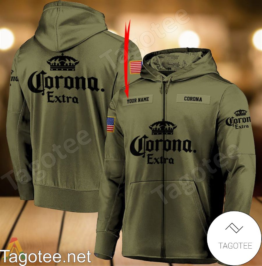 Corona Extra Military Green Personalized Hoodie a