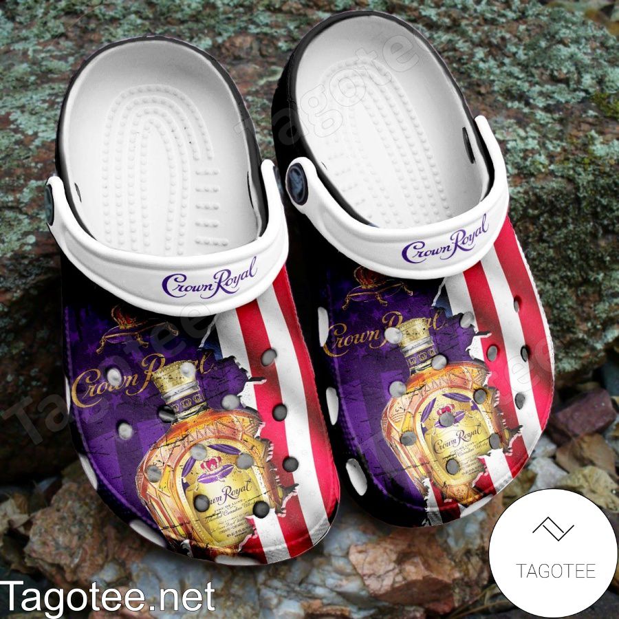 Crown Royal Beer American Flag Crocs Clogs