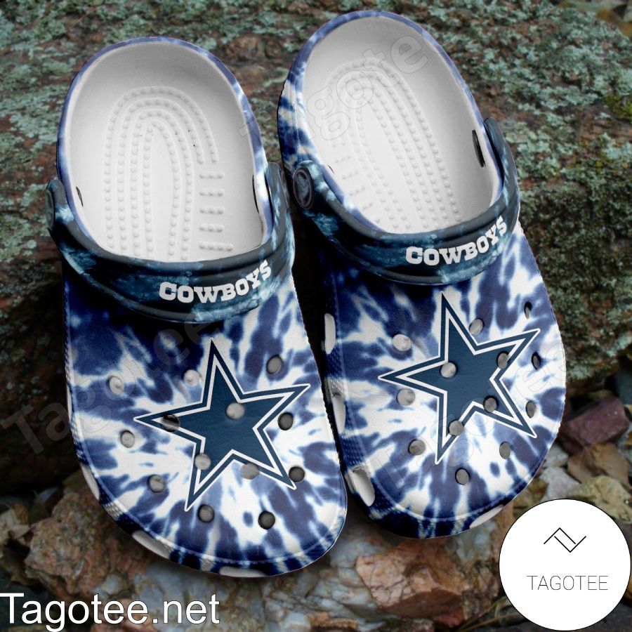 Dallas Cowboys Logo Tie Dye Crocs Clogs