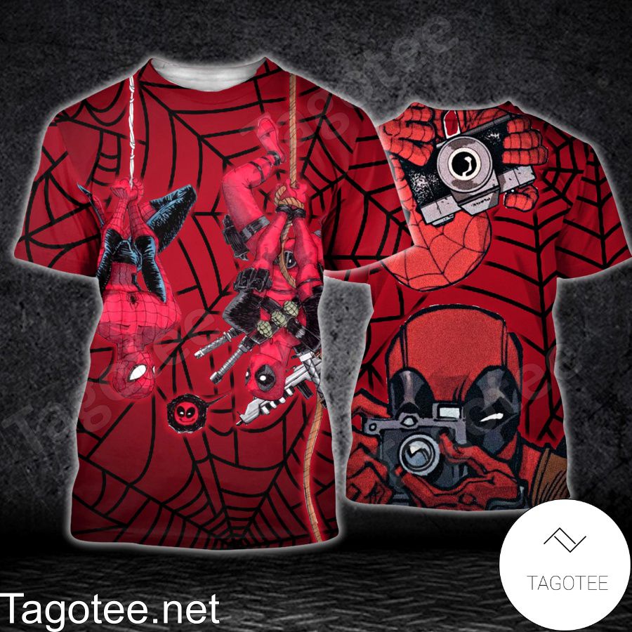 Deadpool And Spiderman Shirt, Tank Top And Leggings a