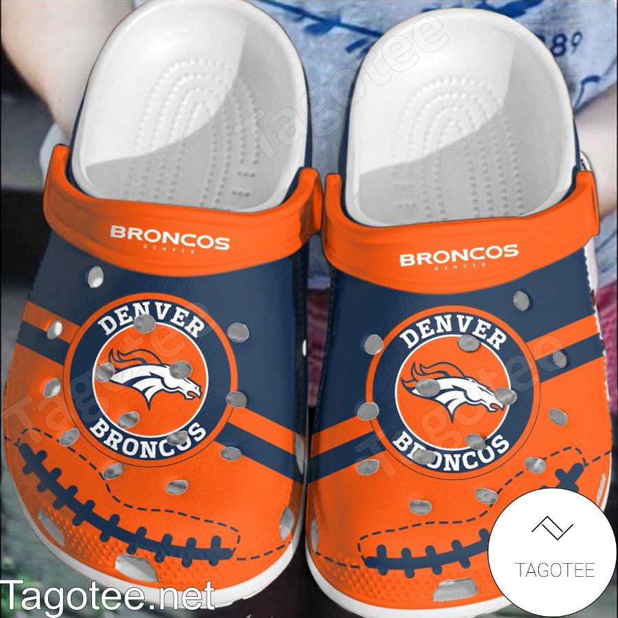 Denver Broncos Logo Football Crocs Clogs