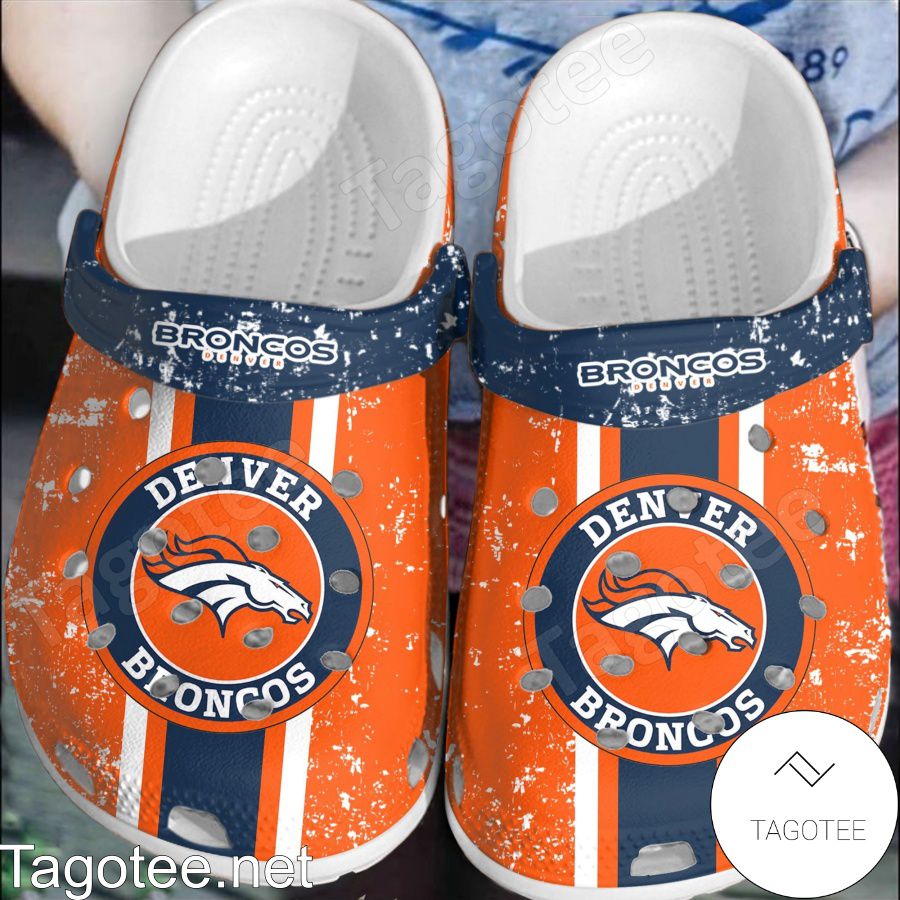 Denver Broncos Logo Football Team Crocs Clogs