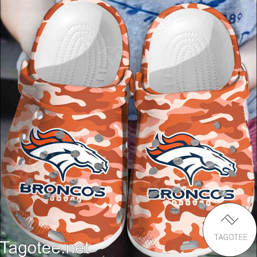 Denver Broncos Orange Camouflage Crocs Clogs