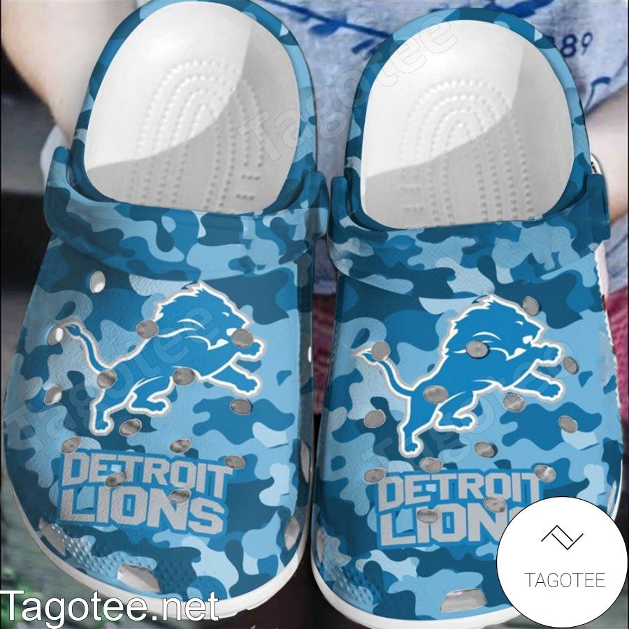 Detroit Lions Camouflage Crocs Clogs