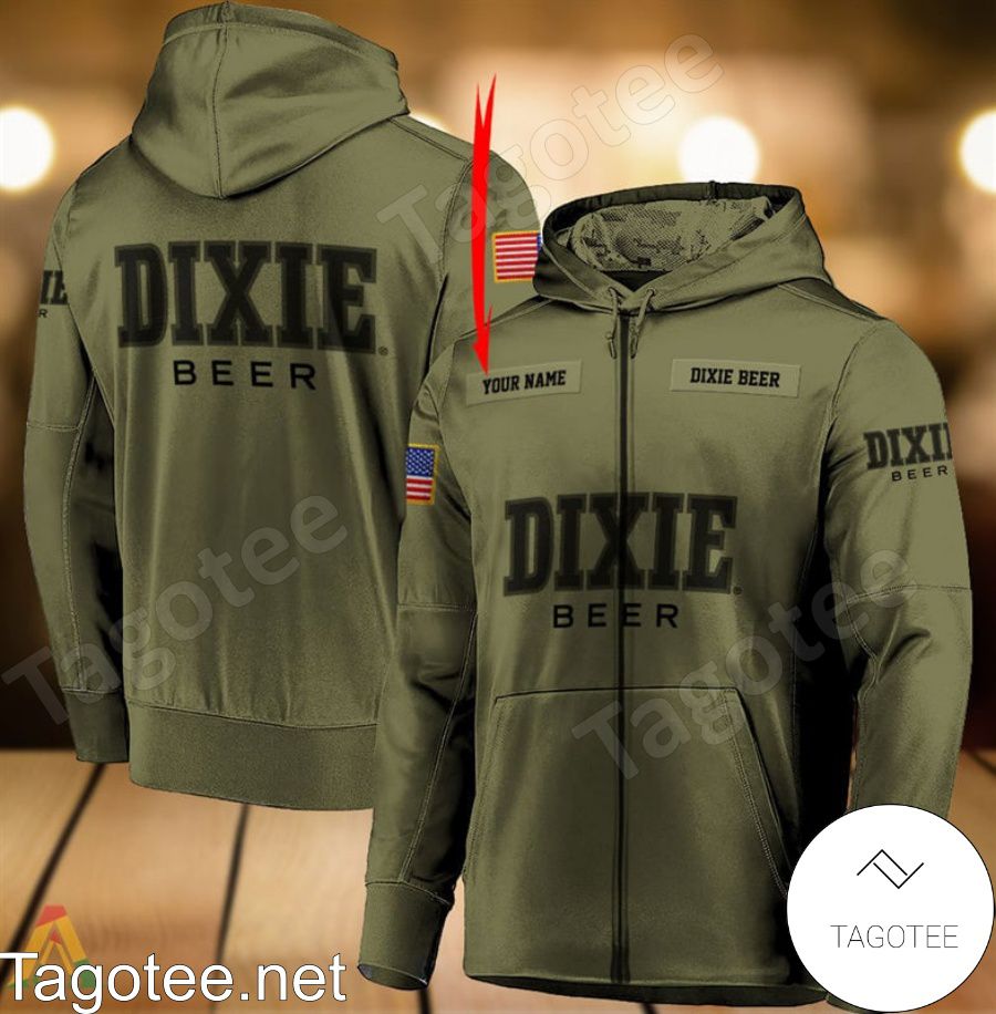 Dixie Beer Military Green Personalized Hoodie a