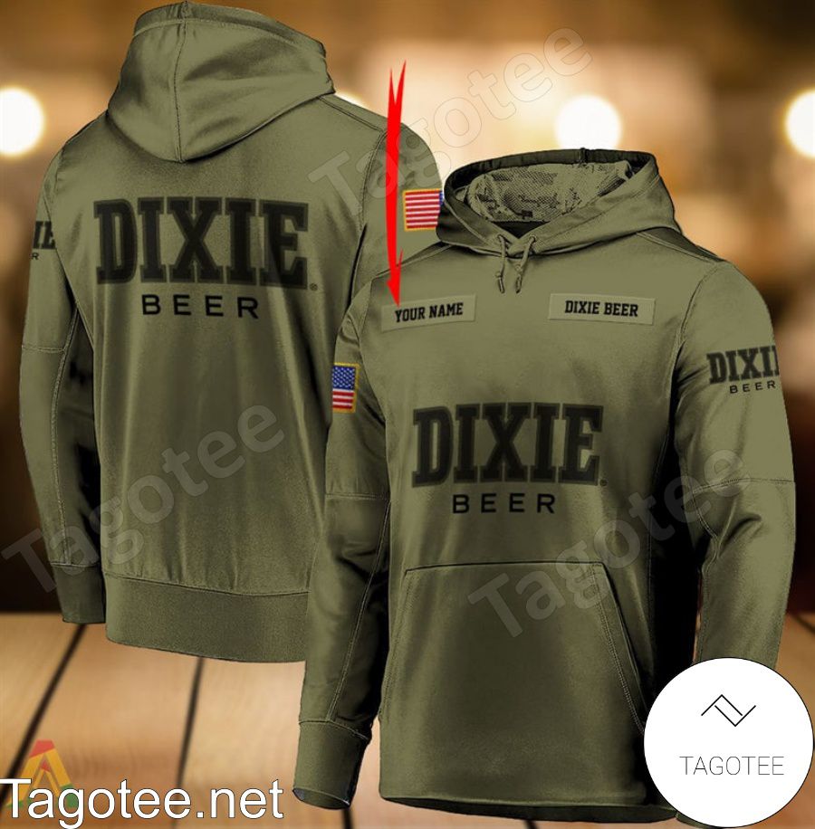 Dixie Beer Military Green Personalized Hoodie