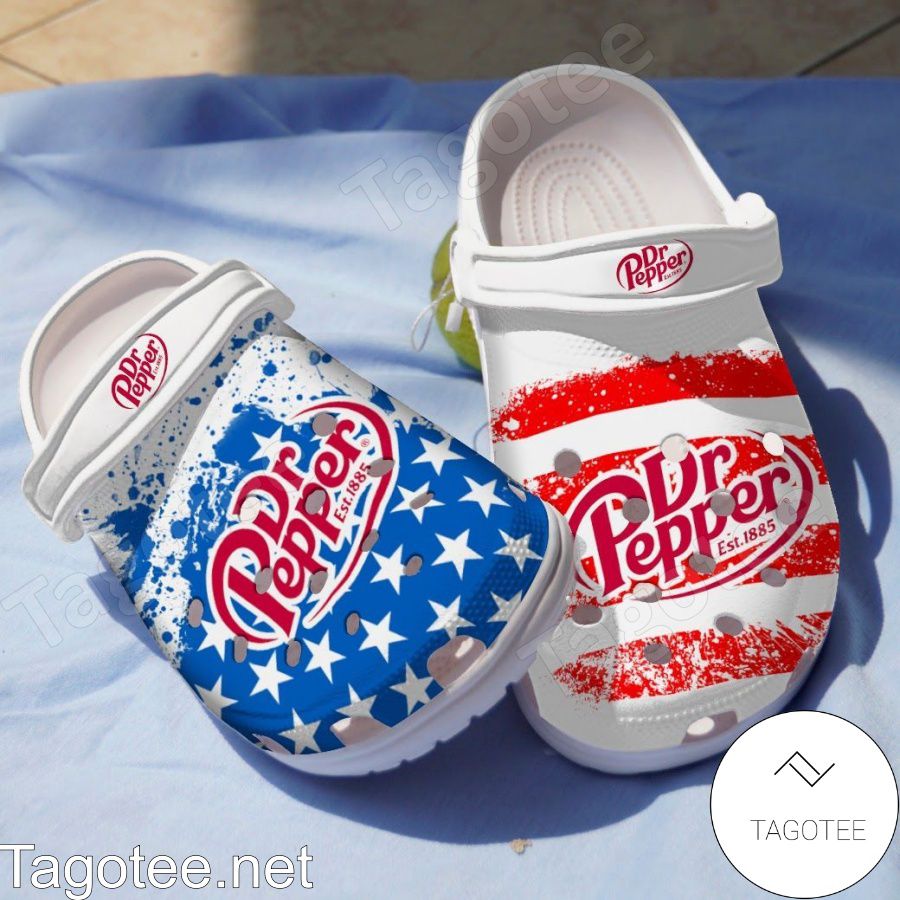 Dr Pepper American Flag Crocs Clogs