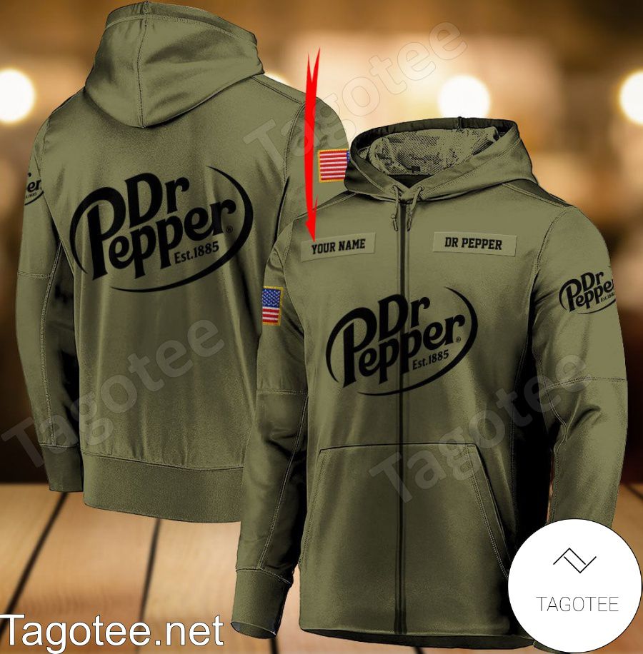 Dr Pepper Military Green Personalized Hoodie a