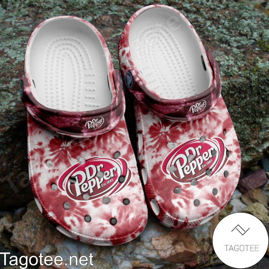 Dr Pepper Tie Dye Crocs Clogs