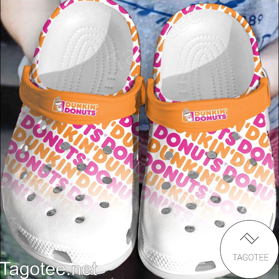 Dunkin' Donuts Brand Name Printed Crocs Clogs