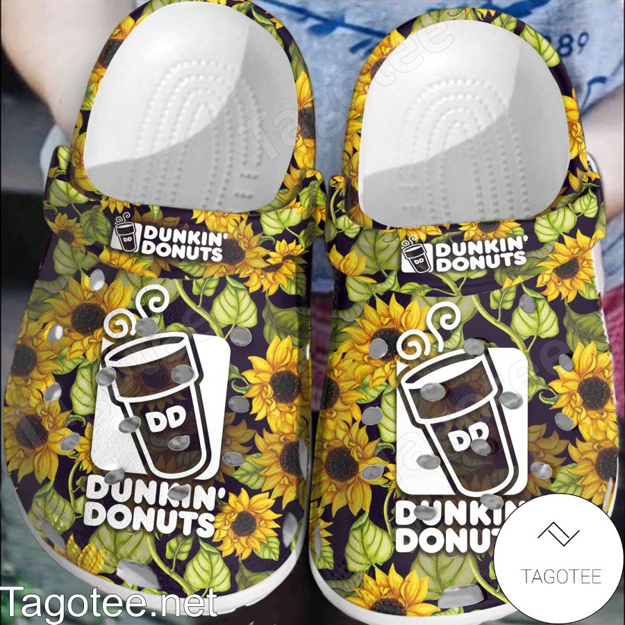 Dunkin' Donuts Sunflowers Crocs Clogs