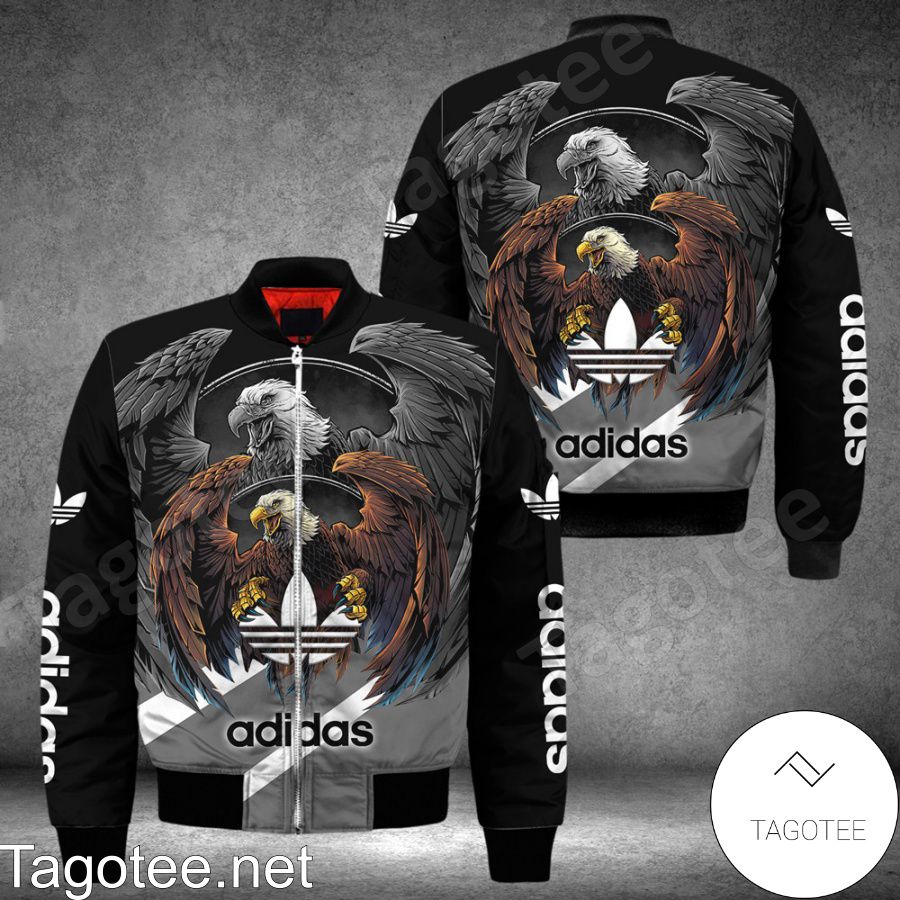 Eagle Adidas Black Bomber Jacket