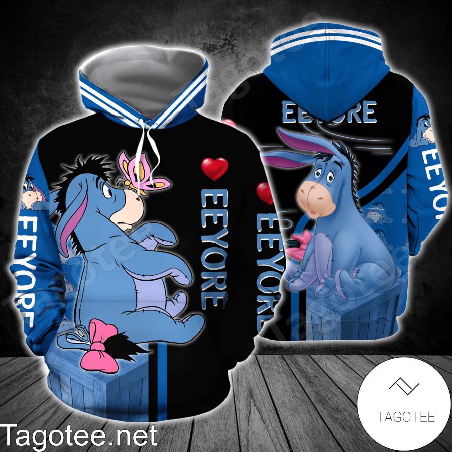 Eeyore Cute Black And Blue Shirt, Tank Top And Leggings a