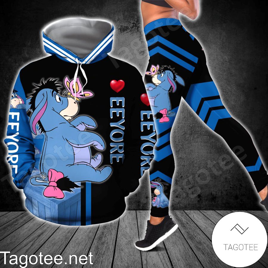 Eeyore Cute Black And Blue Shirt, Tank Top And Leggings