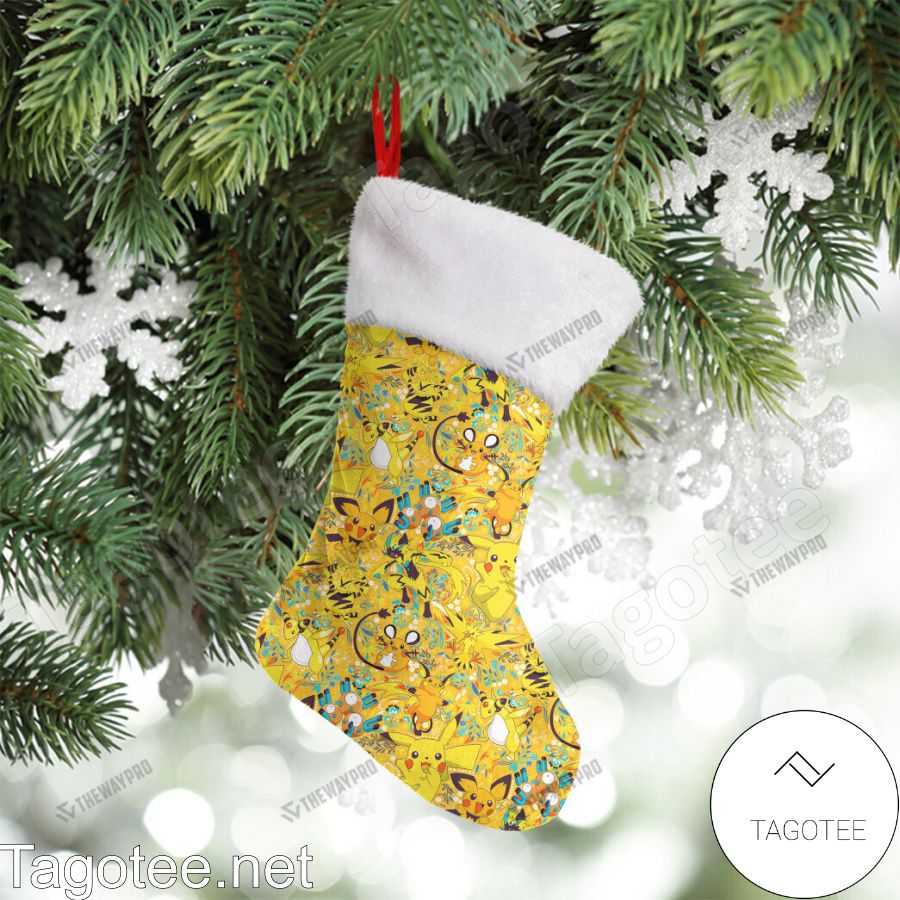 Electric Type Pattern Pokemon Christmas Stockings a