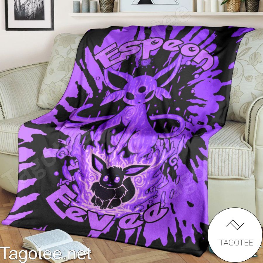 Evolve Espeon Tie Dye Face Blanket Quilt