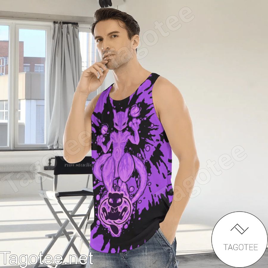 Evolve Mew Within Mewtwo Pokemon Tank Top a