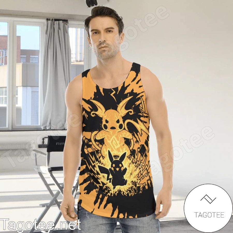 Evolve Pikachu Within Raichu Pokemon Tank Top