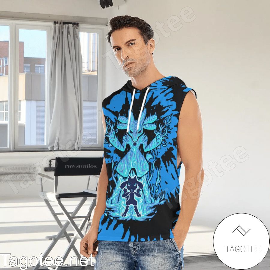 Evolve Riolu Within Lucario Custom Hooded Tank Top a