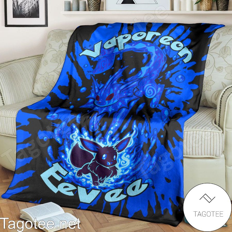 Evolve Vaporeon Tie Dye Face Blanket Quilt