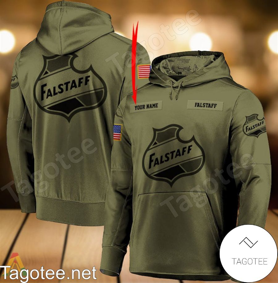 Falstaff Beer Military Green Personalized Hoodie