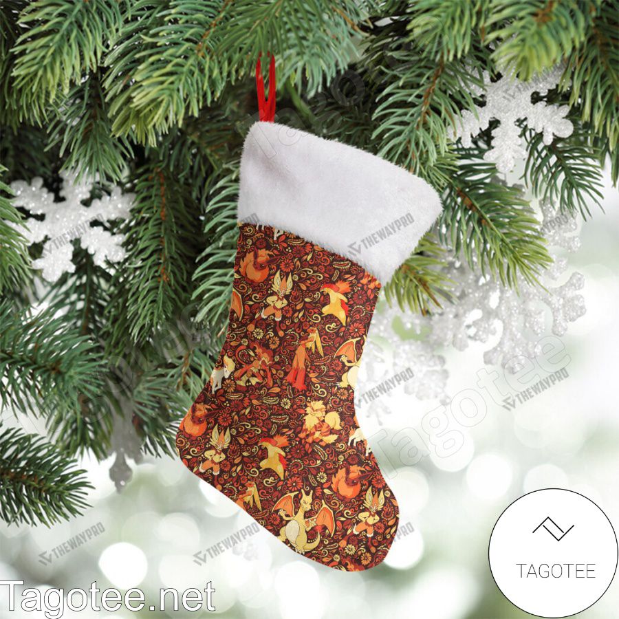 Fire Type Pattern Pokemon Christmas Stockings a