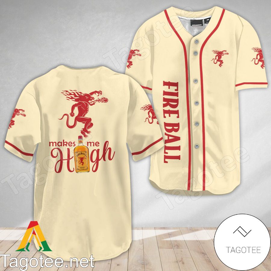 Fireball Whiskey Make Me High Baseball Jersey