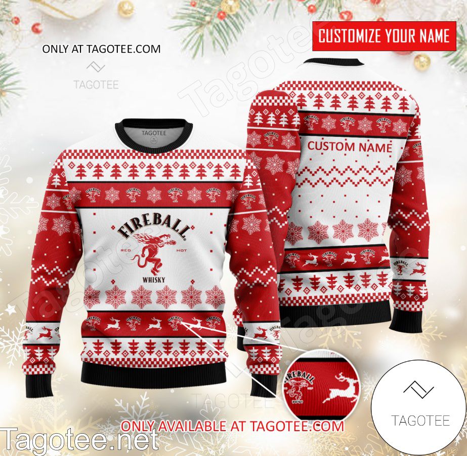 Fireball Whisky Logo Personalized Ugly Christmas Sweater - MiuShop