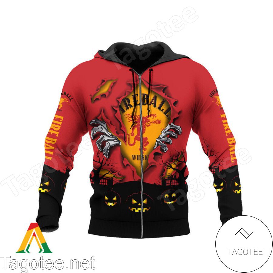 Fireball Whisky Scary Night Halloween Hoodie a