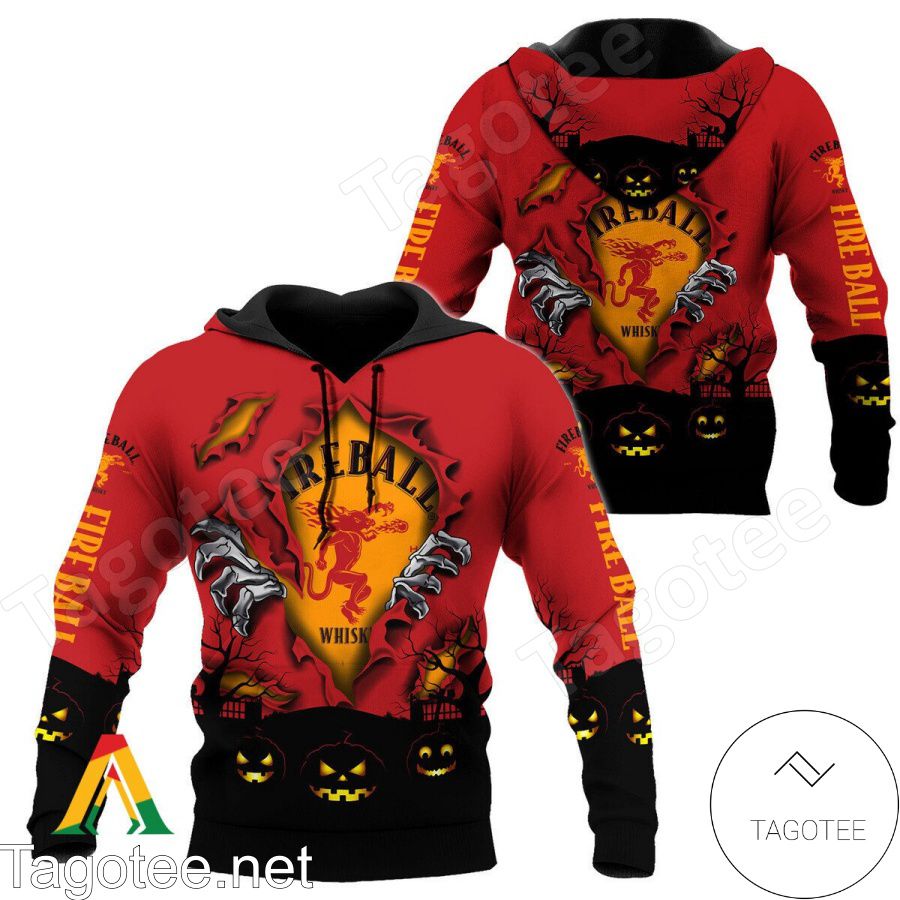 Fireball Whisky Scary Night Halloween Hoodie