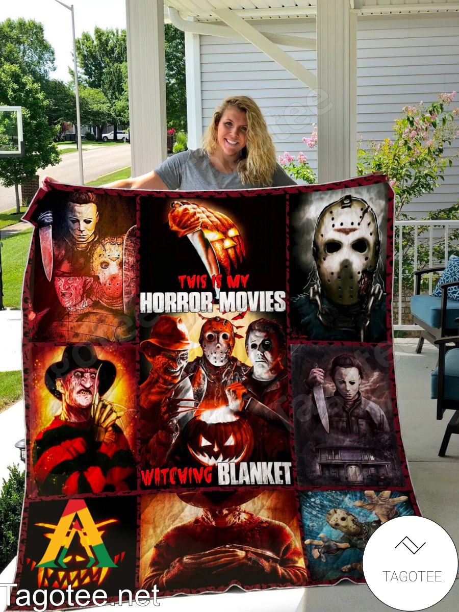 Freak This Is Horror Movie Watching Blanket Quilt