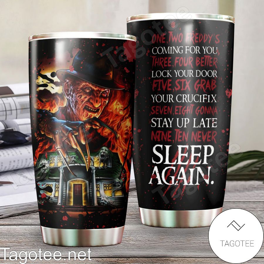 Freddy Krueger One Two Freddy's Coming To You Tumbler