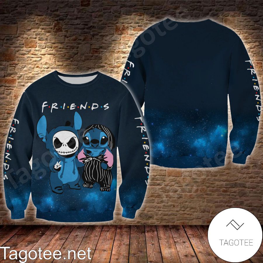 Friends Jack Skellington And Stitch Costume T-shirt, Hoodie a