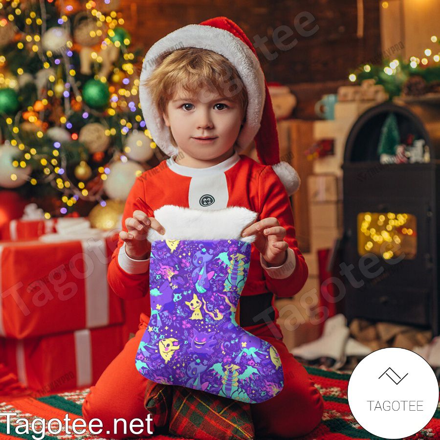 Ghost Type Pattern Pokemon Christmas Stockings