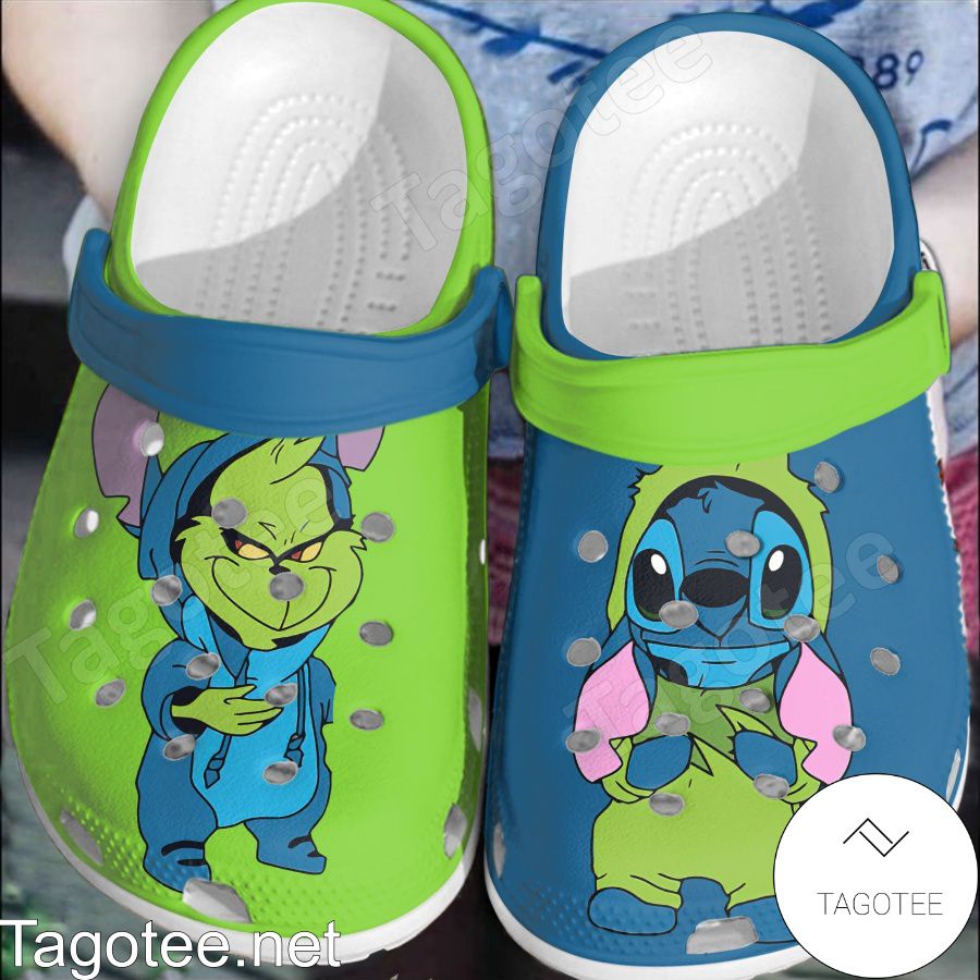 Grinch And Stitch Costume Crocs Clogs