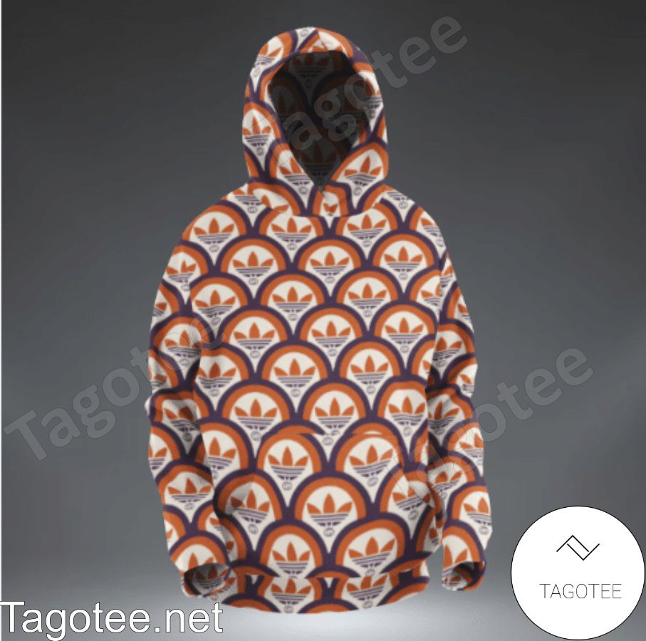 Gucci Adidas Umbrella Orange Pattern Hoodie