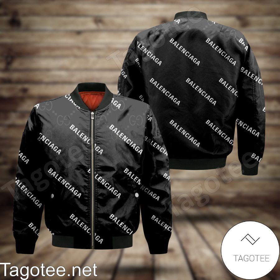 Gucci And Balenciaga Black Bomber Jacket