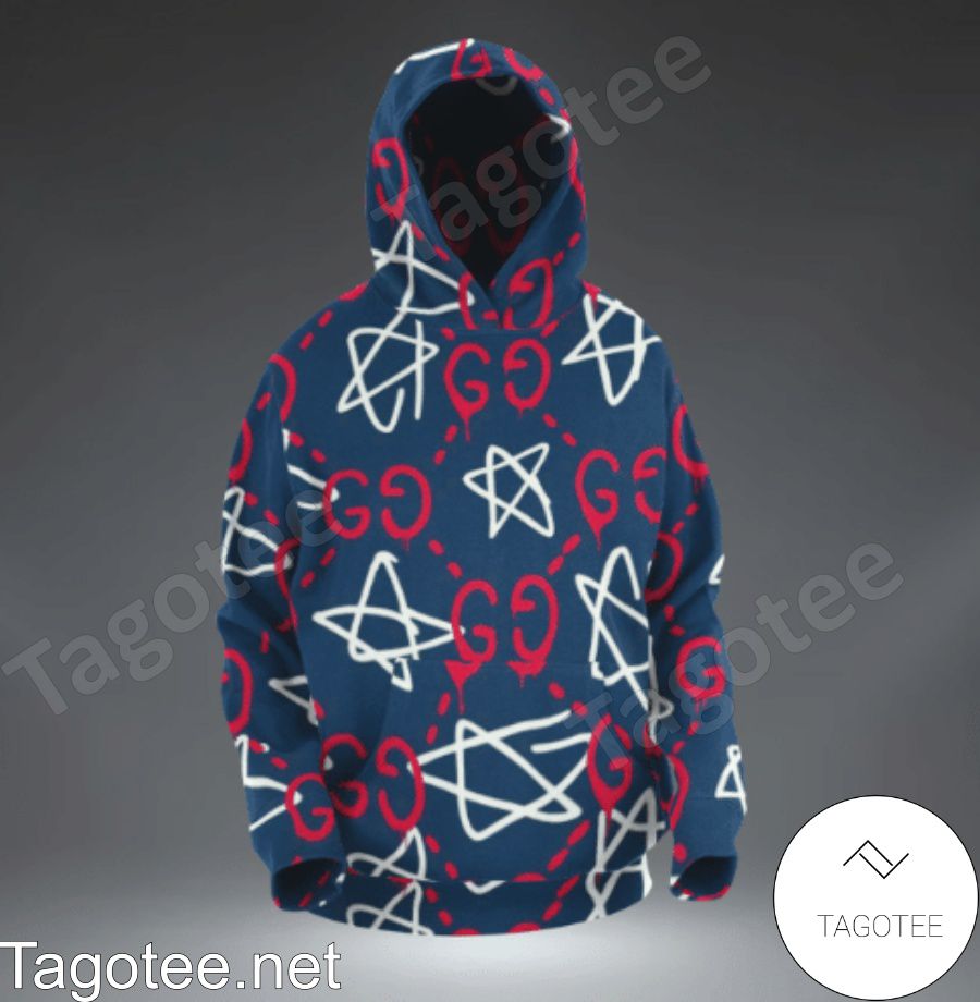 Gucci Ghost Red White Blue Hoodie