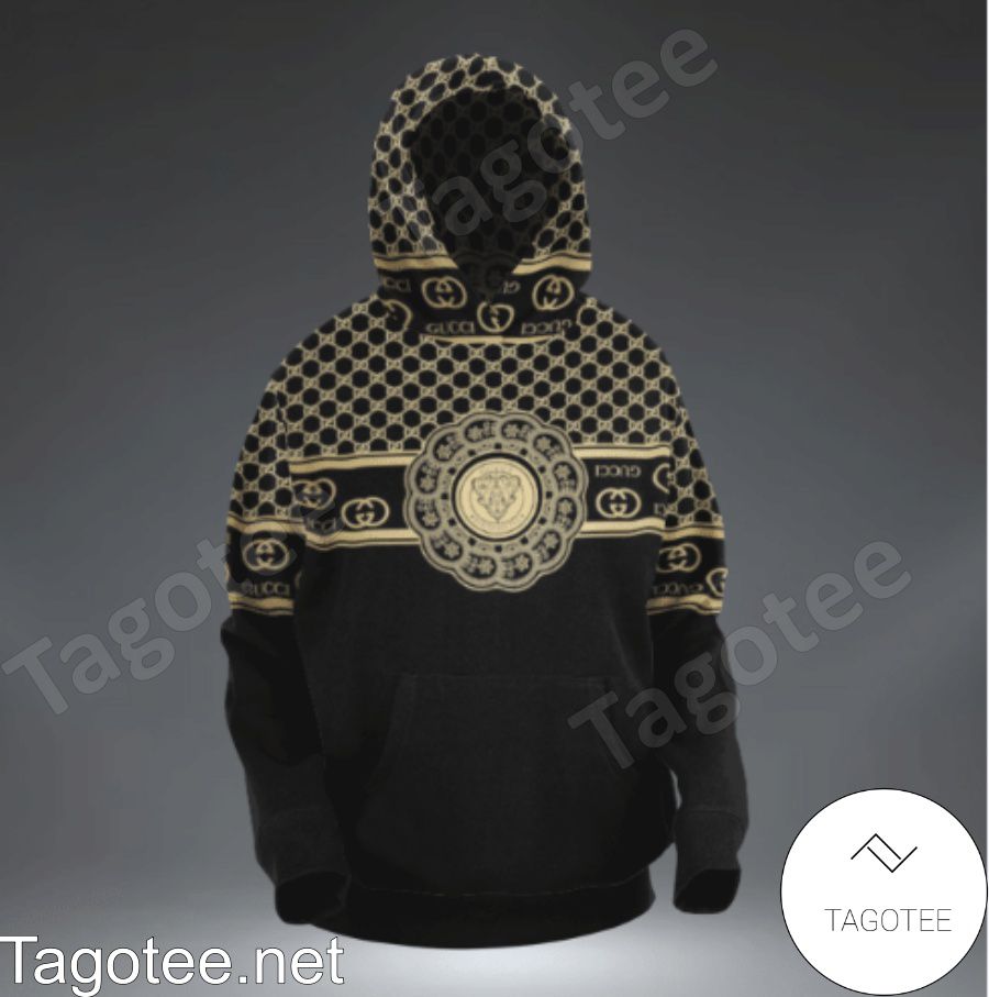 Gucci Museo Logo Founded 1921 Flower Black Hoodie