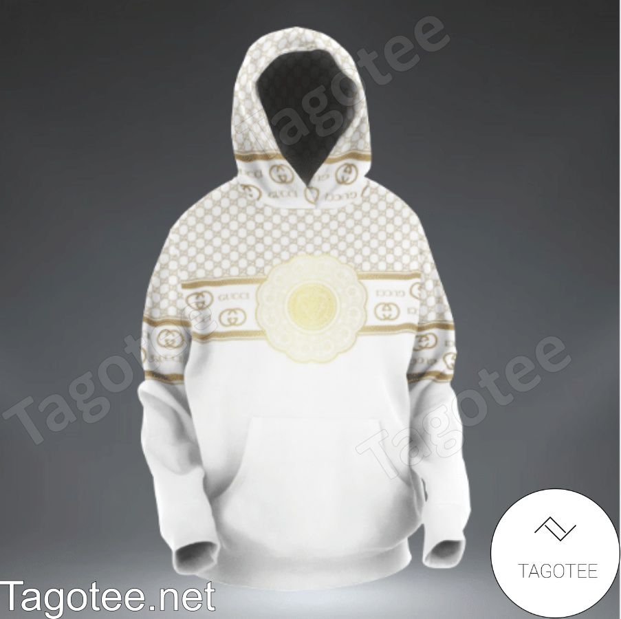 Gucci Museo Logo Founded 1921 Flower White Hoodie