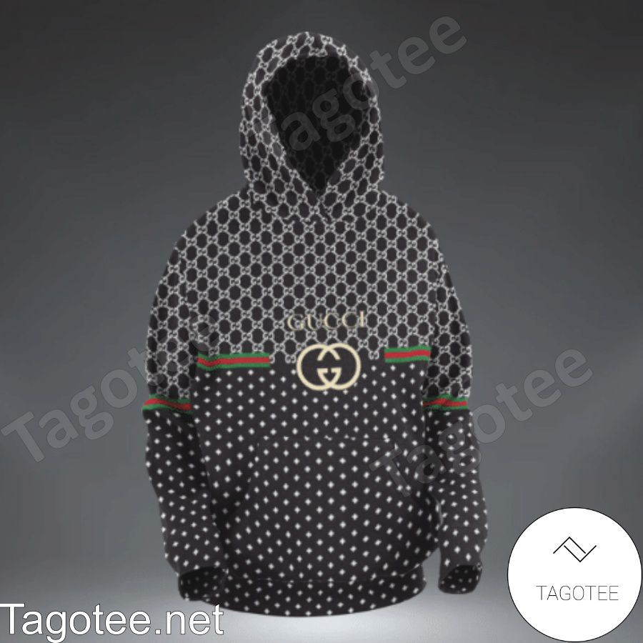 Gucci White Dot On Black Hoodie