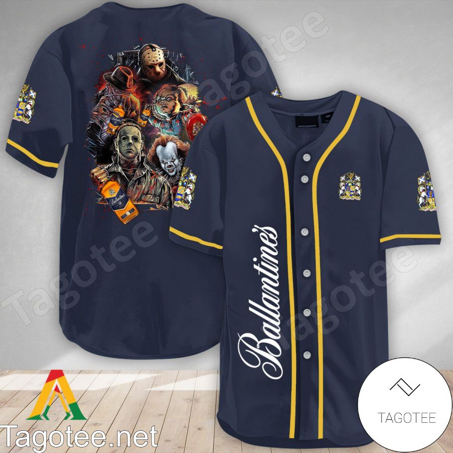 Halloween Horror Characters Ballantines Baseball Jersey