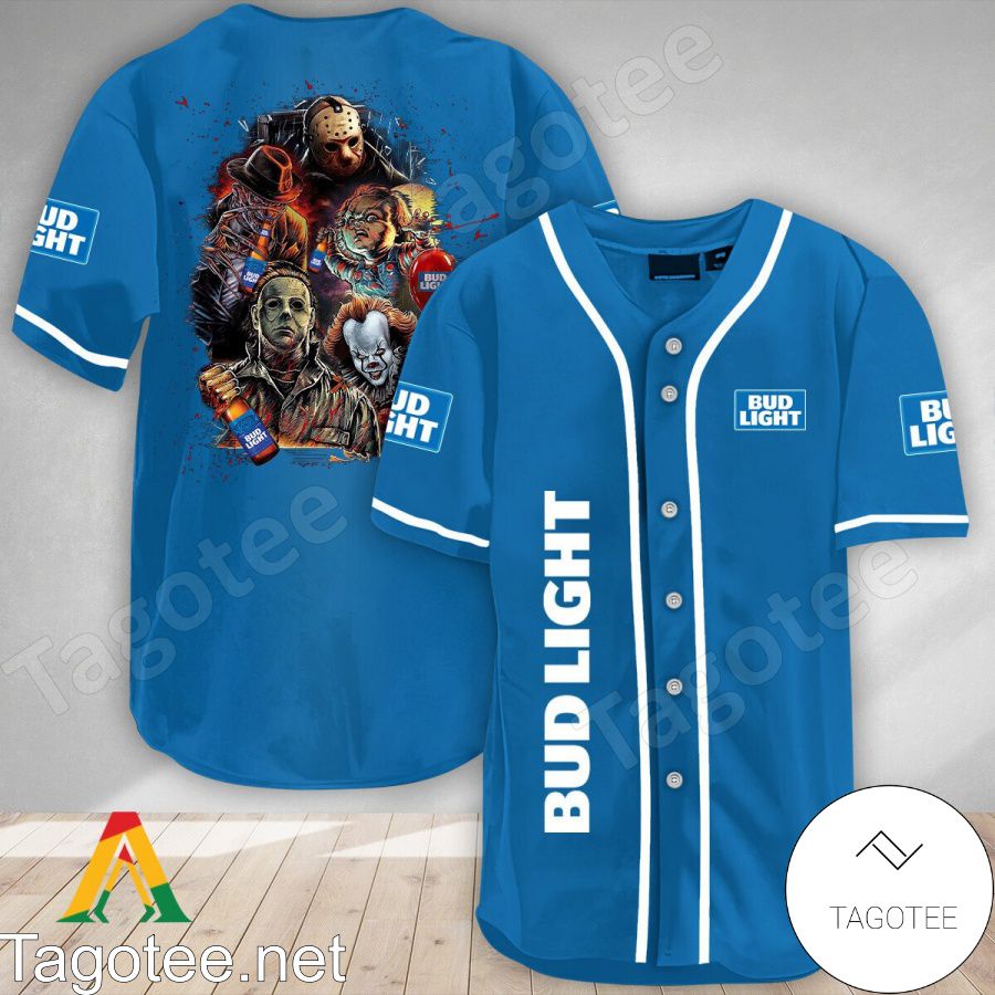 Halloween Horror Characters Bud Light Baseball Jersey