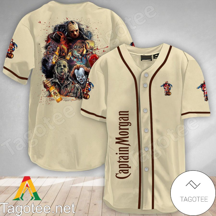 Halloween Horror Characters Captain Morgan Baseball Jersey