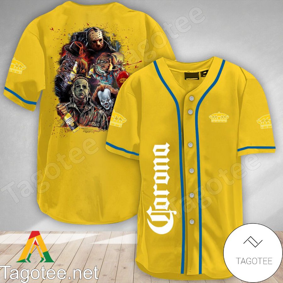 Halloween Horror Characters Corona Extra Baseball Jersey